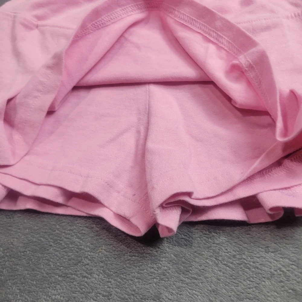 BCG Girls Pink Pleated Skort Size M 8/10 Elastic Waist Activewear Jersey‎ Knit